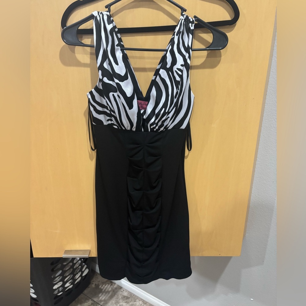 Black & White Animal Print Dress